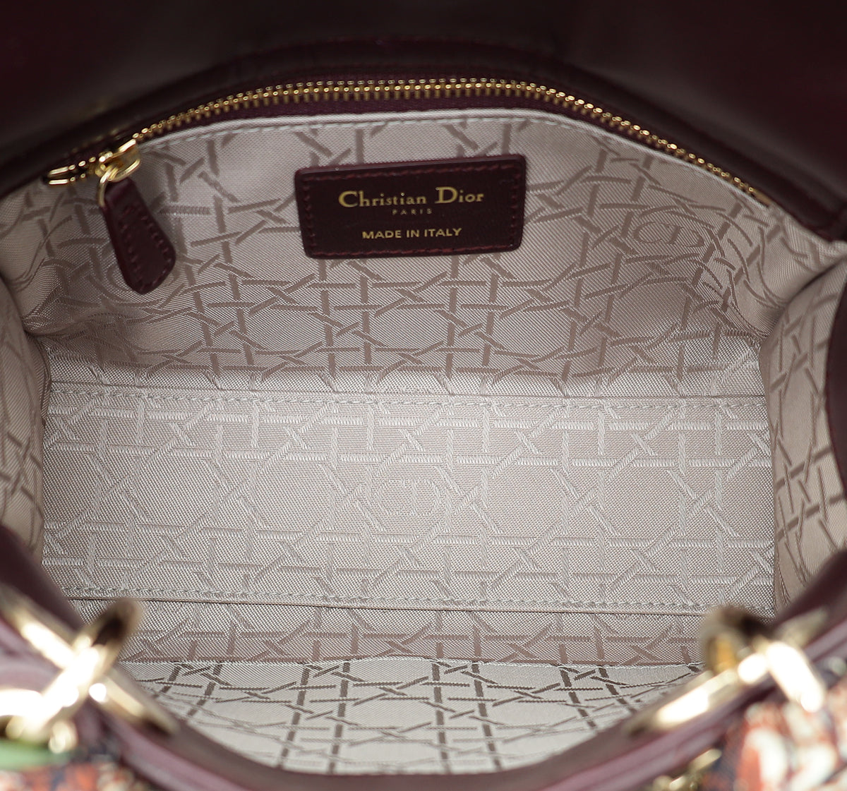 Christian Dior Amarante Lady Dior My ABCDior Small Bag W/ Twilly