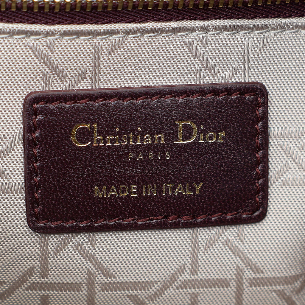 Christian Dior Amarante Lady Dior My ABCDior Small Bag W/ Twilly