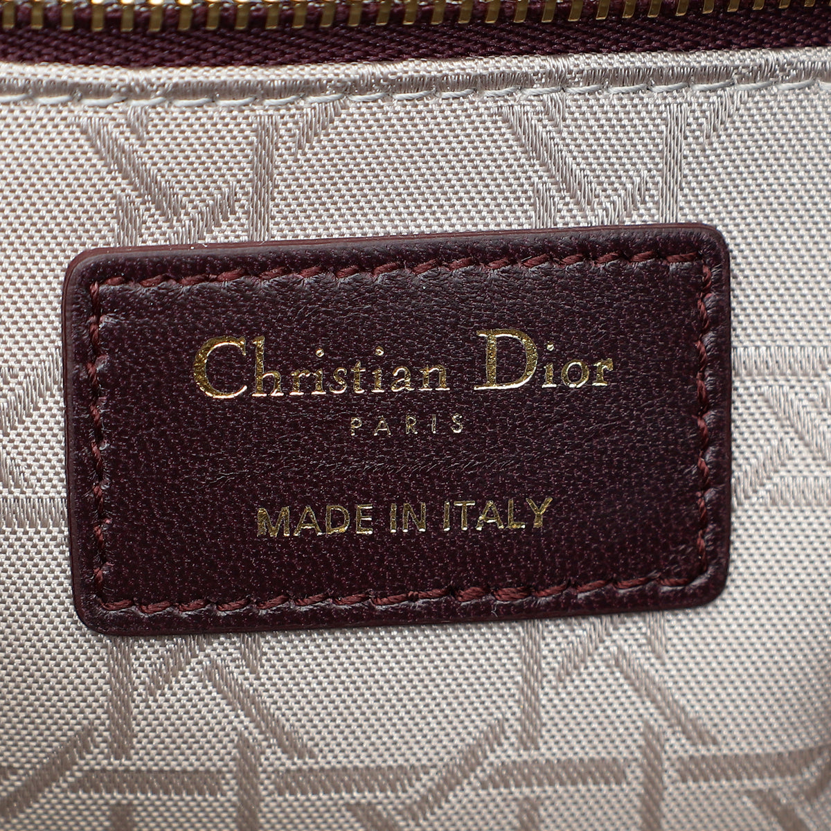 Christian Dior Amarante Lady Dior My ABCDior Small Bag W/ Twilly
