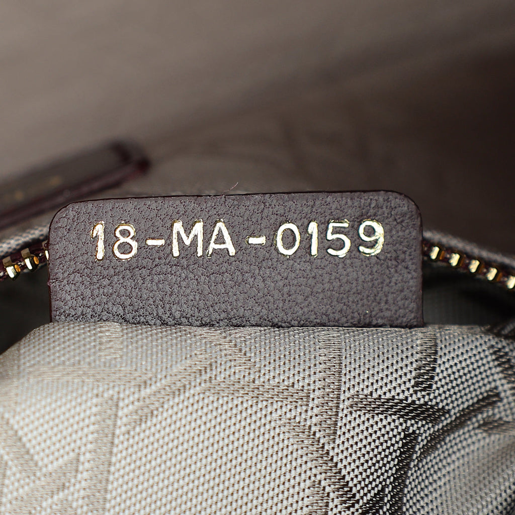 Christian Dior Amarante Lady Dior My ABCDior Small Bag W/ Twilly