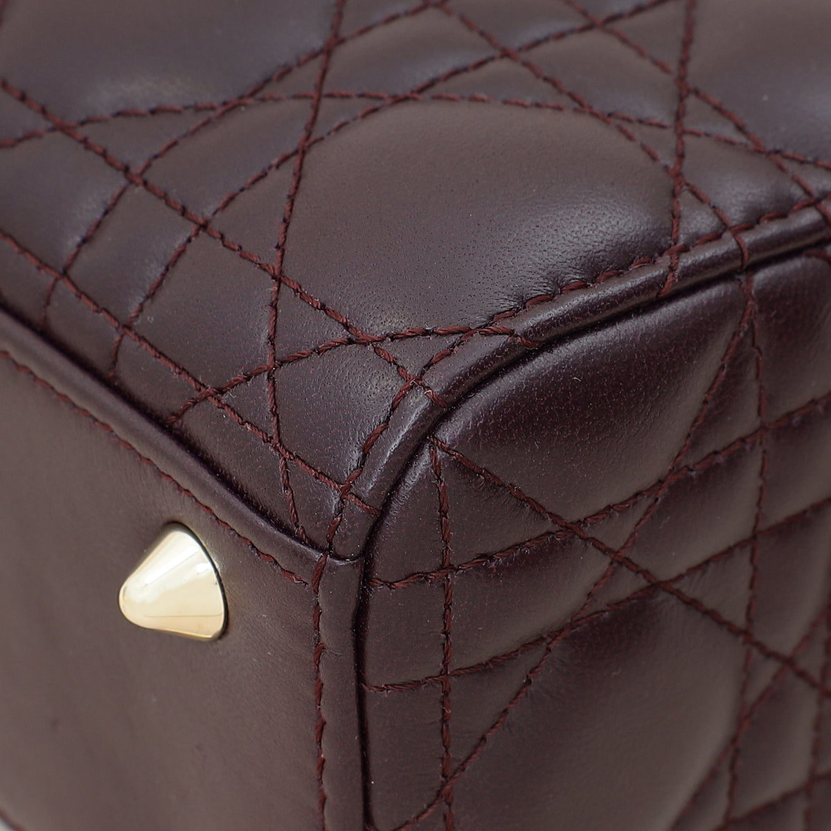 Christian Dior Amarante Lady Dior My ABCDior Small Bag W/ Twilly