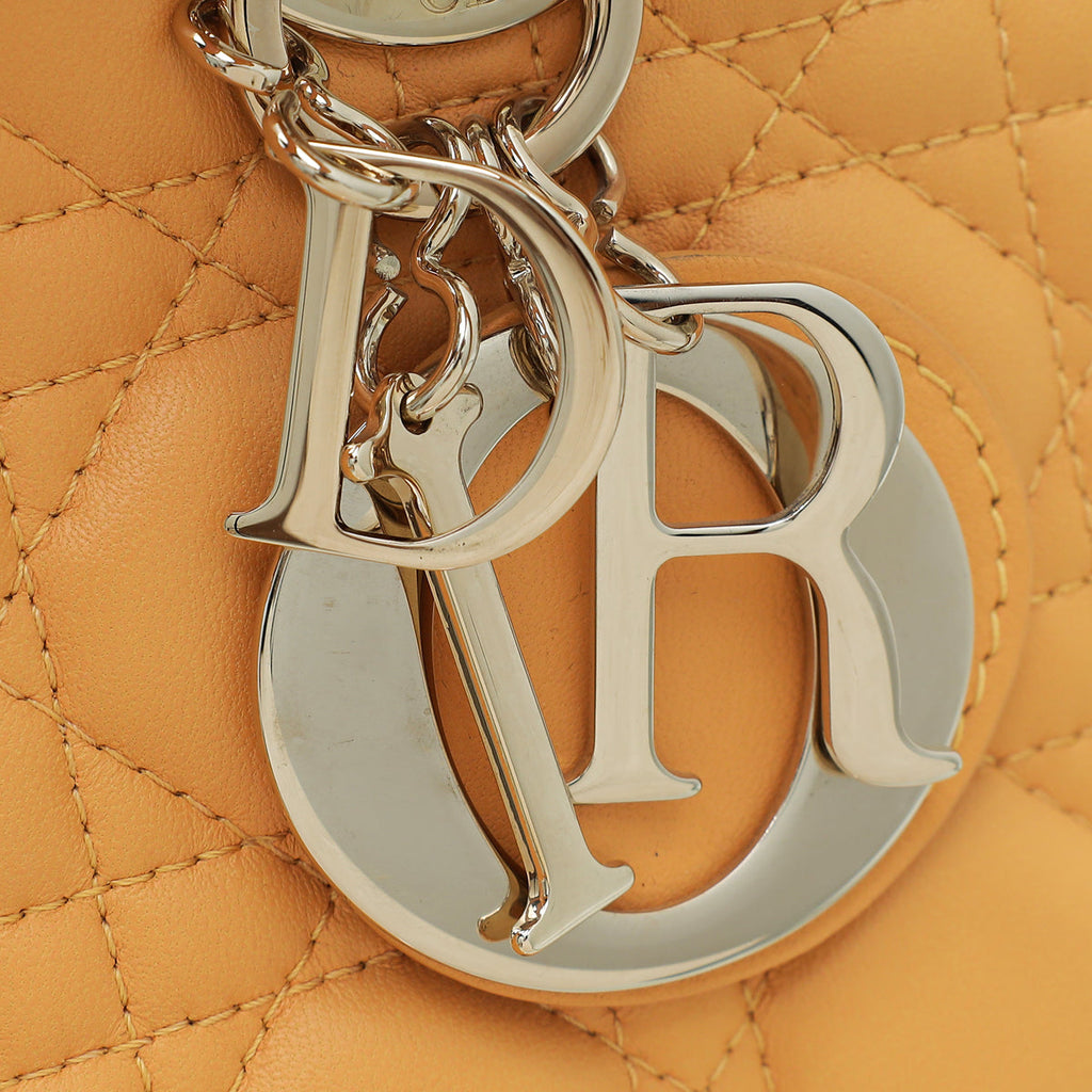 Christian Dior Apricot Lady Dior Medium Bag