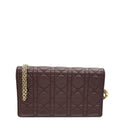 Christian Dior Burgundy Lady Dior Chain Pouch