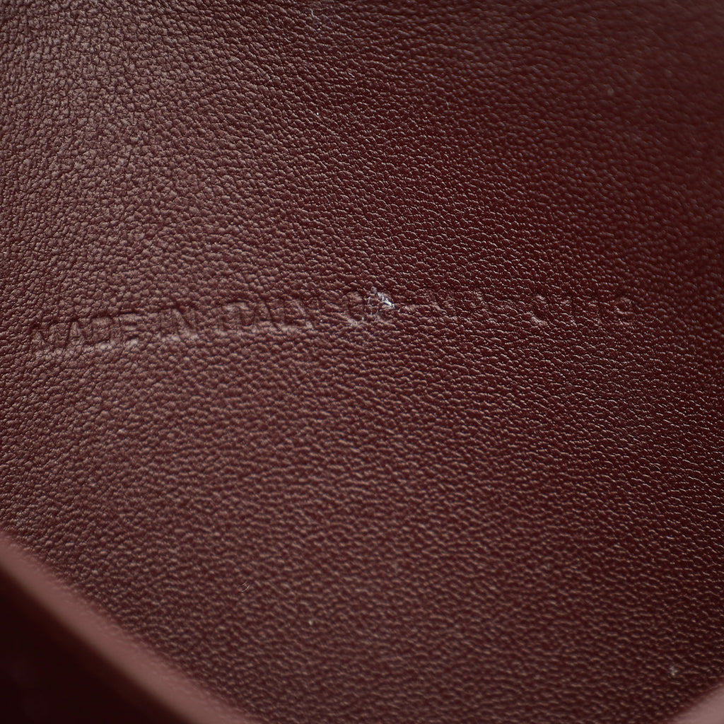 Christian Dior Burgundy Lady Dior Chain Pouch
