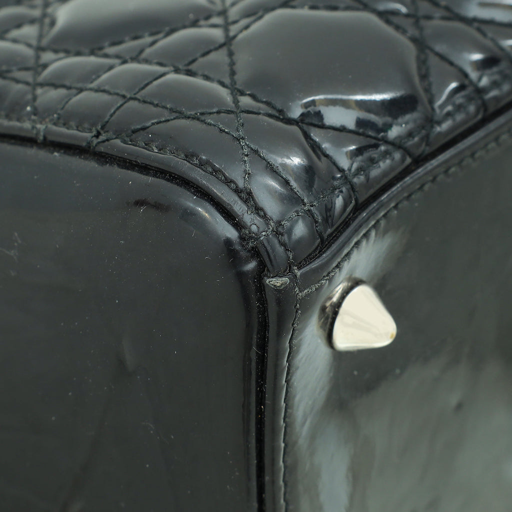 Christian Dior Black Lady Dior Medium Bag