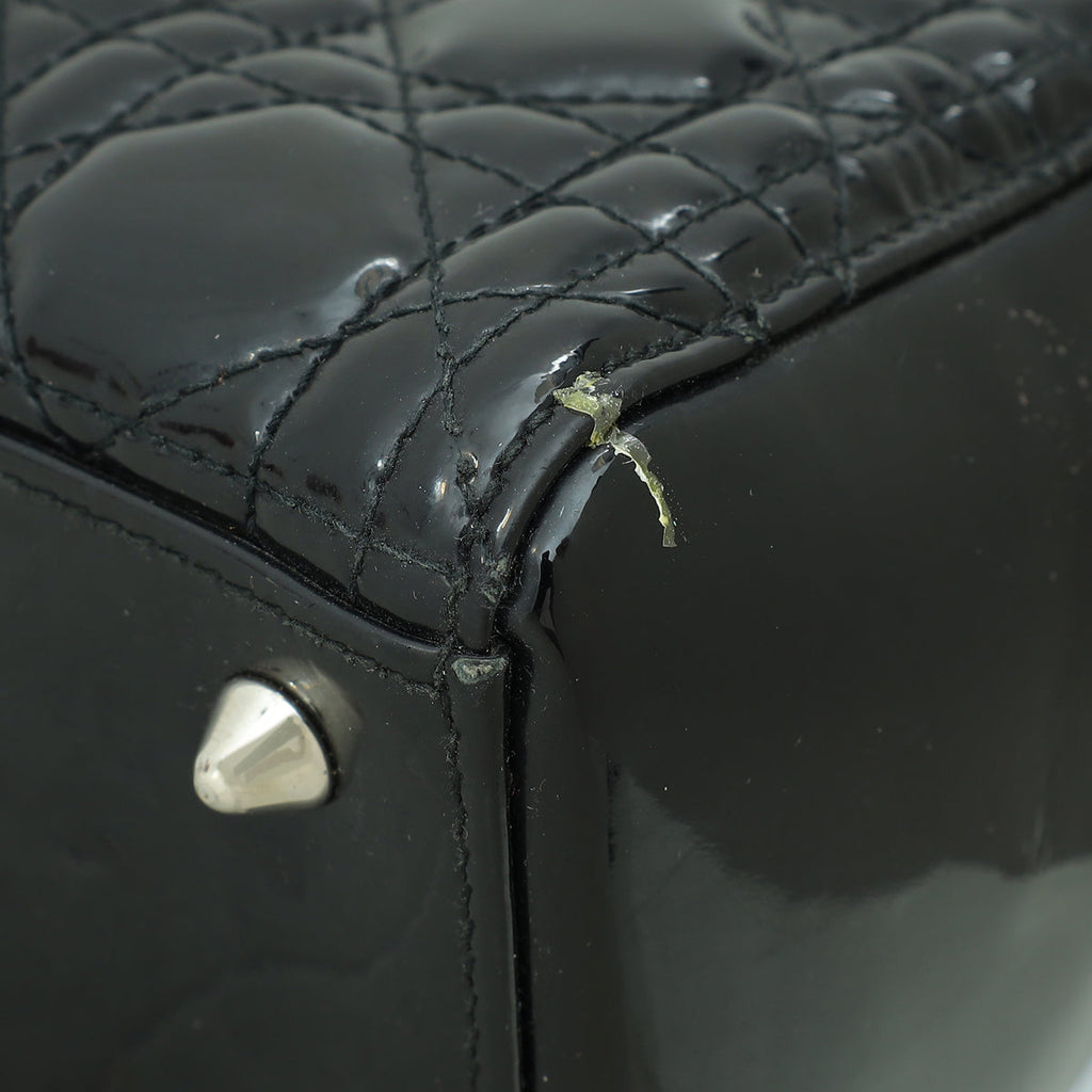 Christian Dior Black Lady Dior Medium Bag