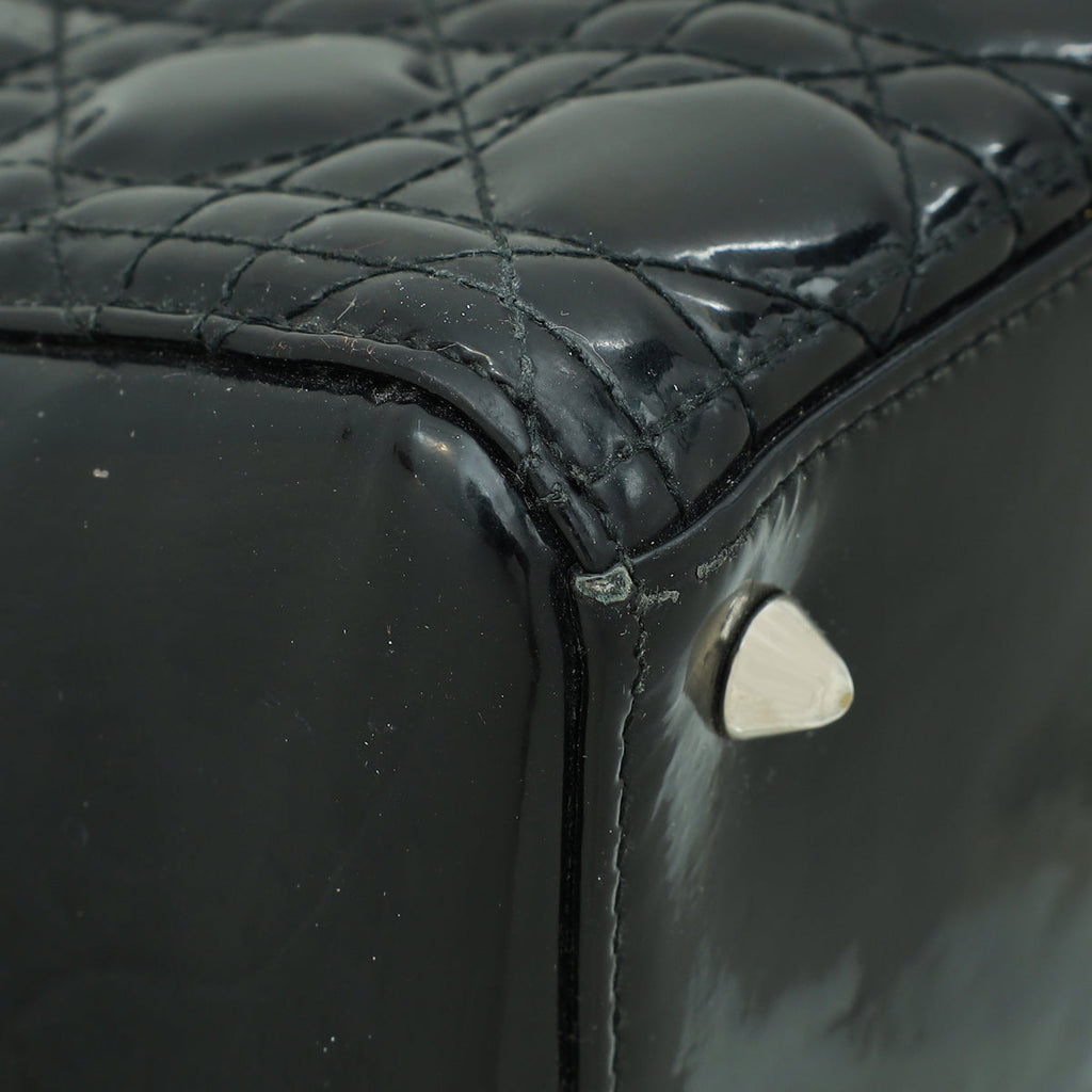 Christian Dior Black Lady Dior Medium Bag