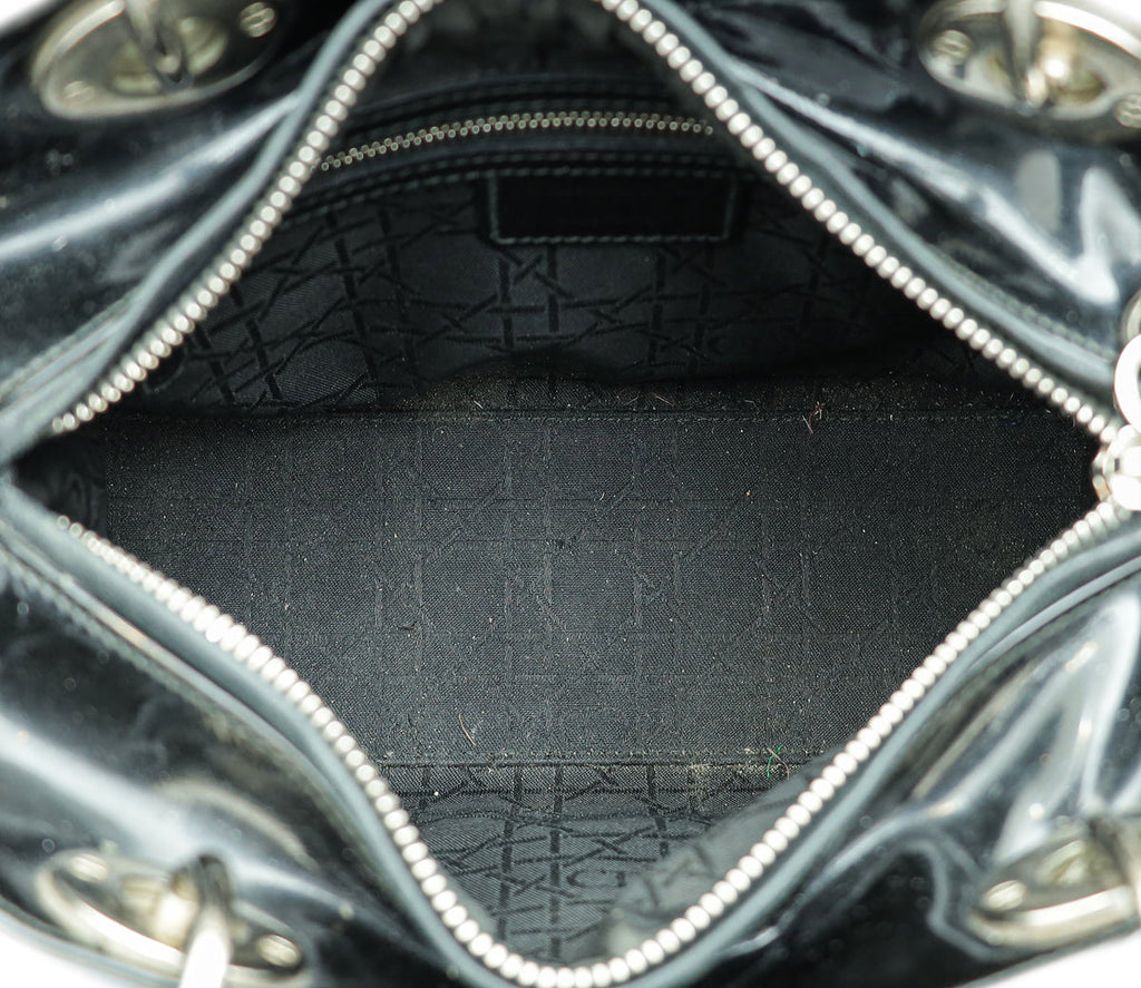 Christian Dior Black Lady Dior Medium Bag