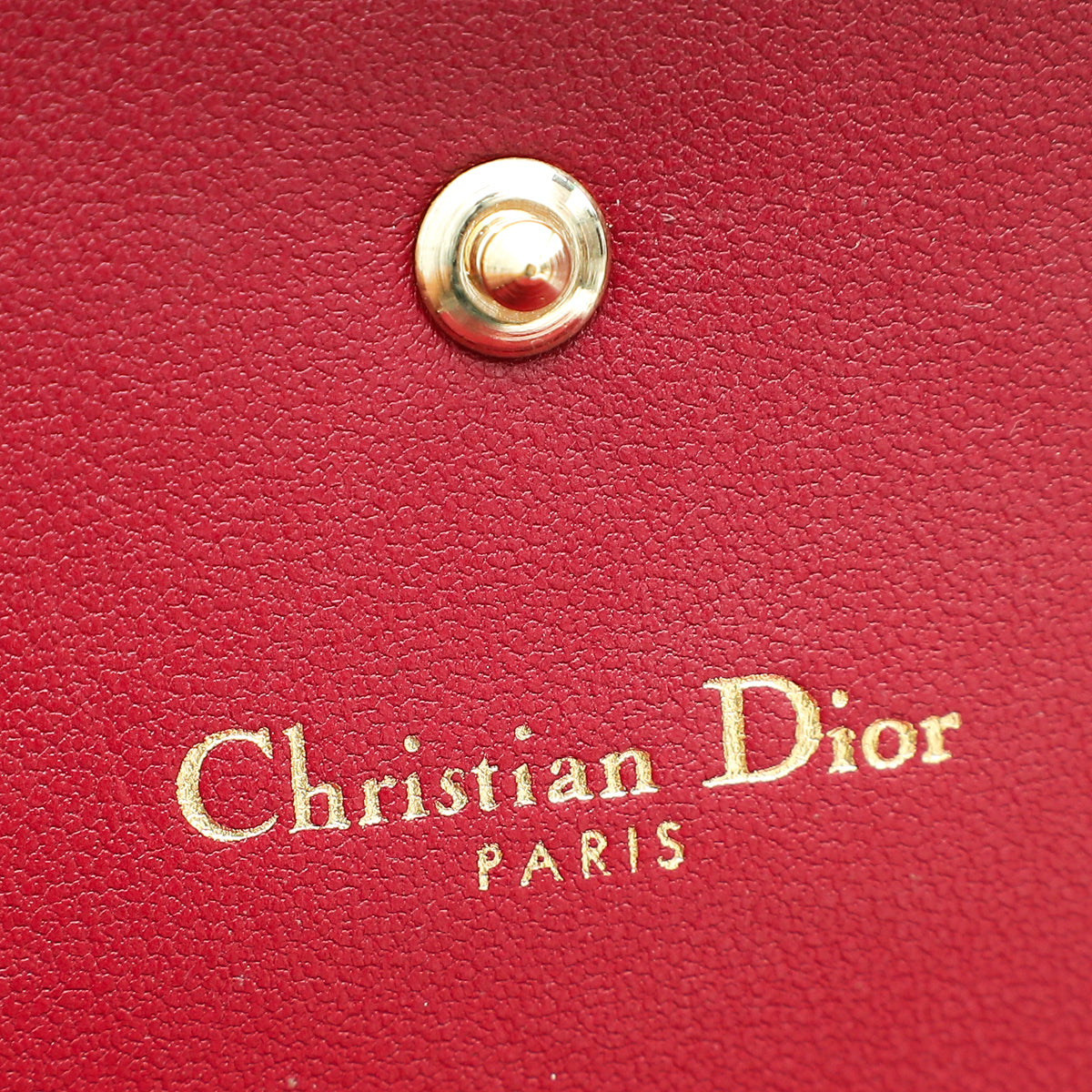 Christian Dior Burgundy Diorama Wallet On Chain