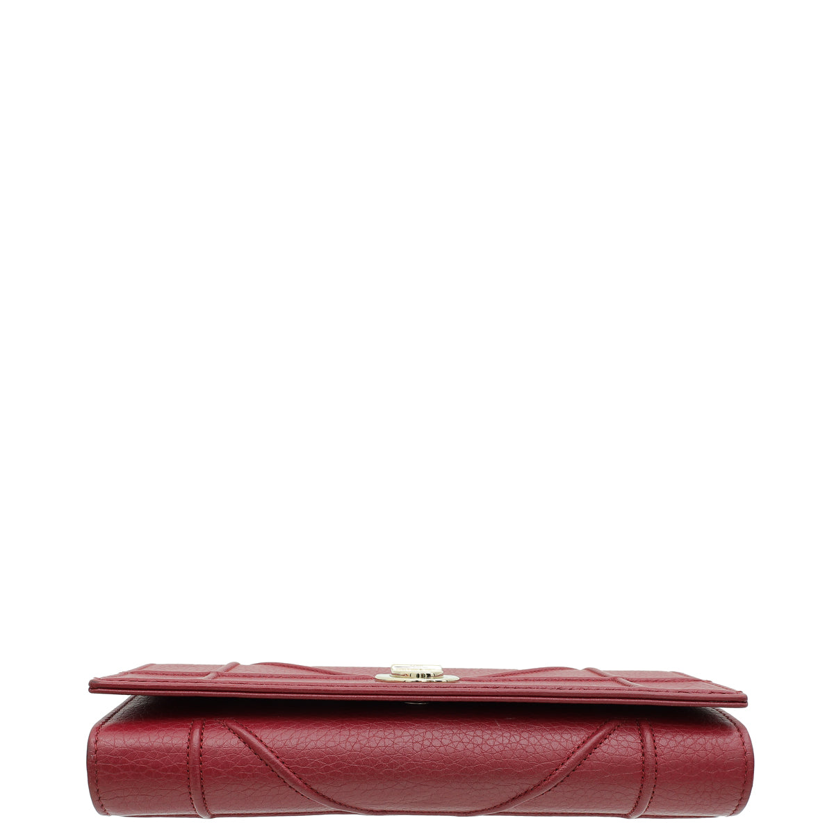 Christian Dior Burgundy Diorama Wallet On Chain