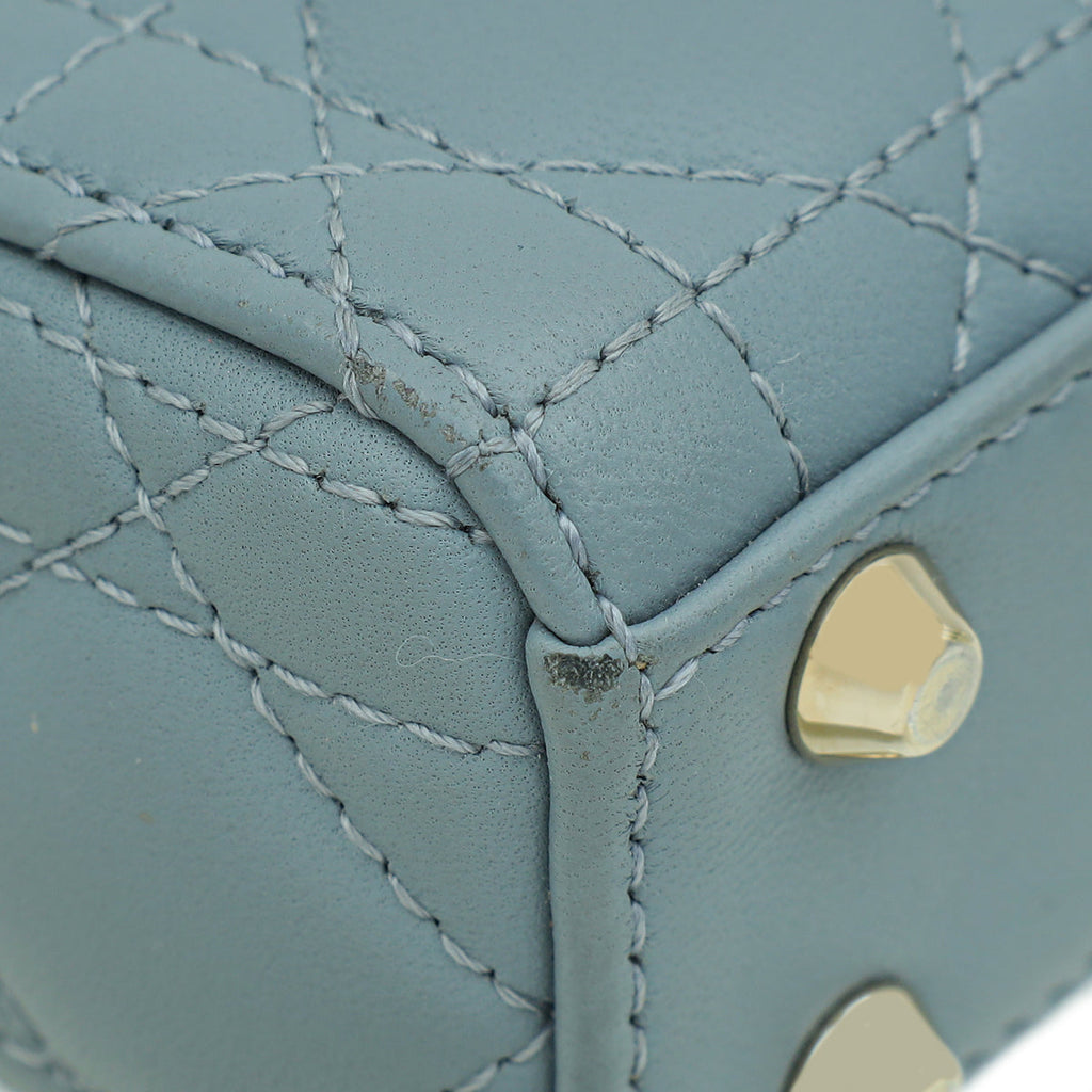 Christian Dior Cloud Blue Lady Dior Micro Bag