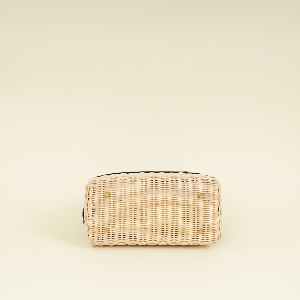 Christian Dior Bicolor Wicker Lady Dior Medium Bag