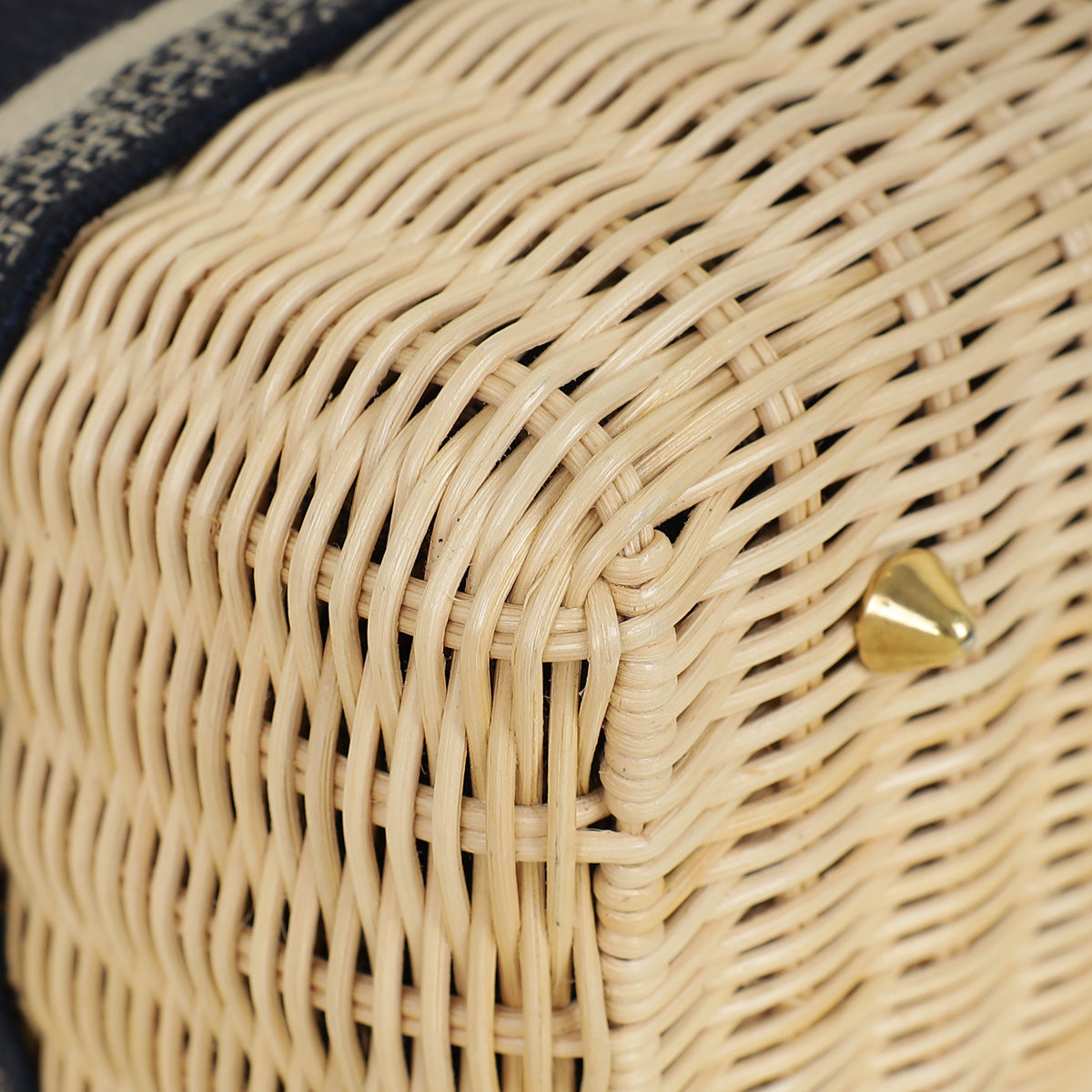 Christian Dior Bicolor Wicker Lady Dior Medium Bag