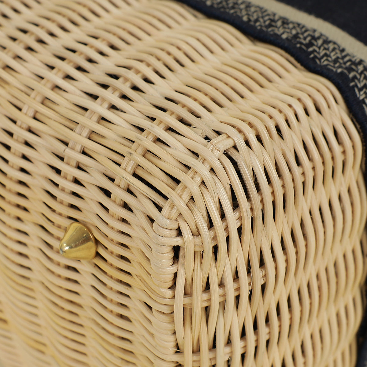 Christian Dior Bicolor Wicker Lady Dior Medium Bag