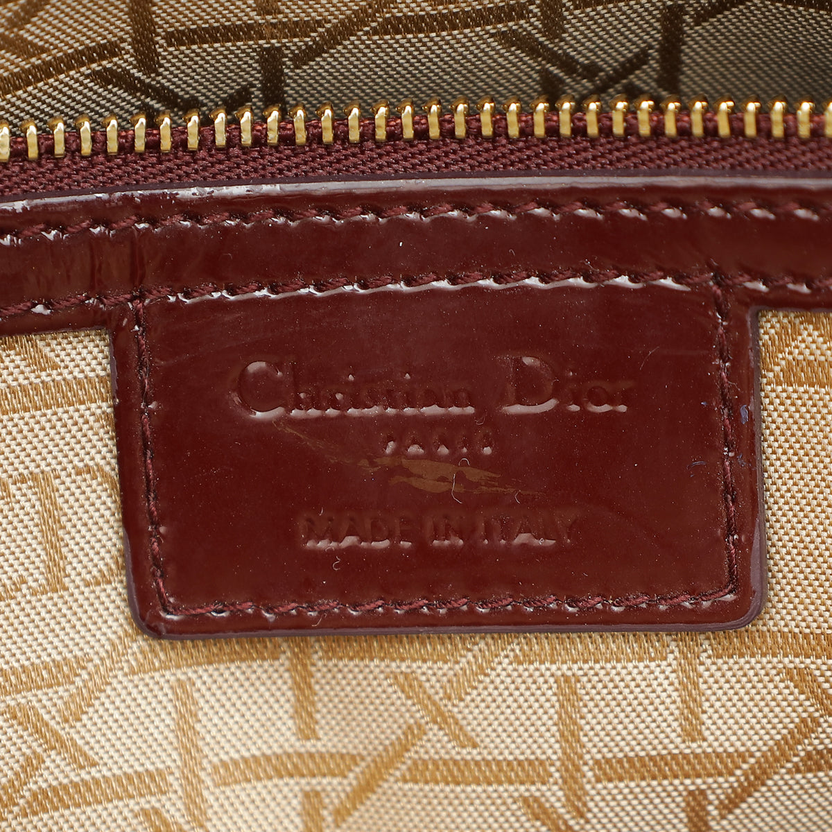 Christian Dior Burgundy Lady Dior Large Bag