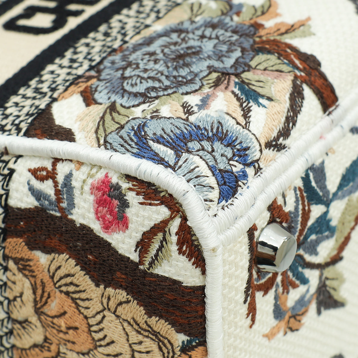 Christian Dior Multicolor Lady Dior D-Lite Embroidered Jardin D'Hiver Medium Bag
