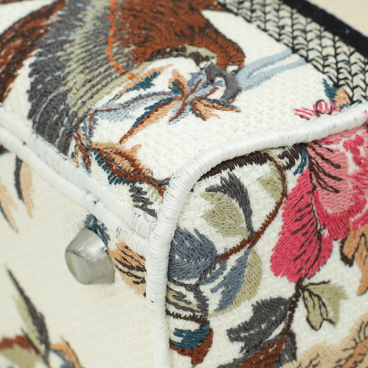 Christian Dior Multicolor Lady Dior D-Lite Embroidered Jardin D'Hiver Medium Bag