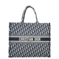 Christian Dior Navy Blue Oblique Book Tote Large Bag