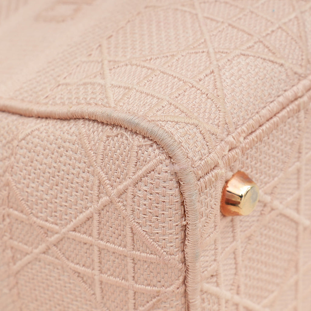 Christian Dior Rosewood Lady D-Lite Cannage Embroidery Medium Bag
