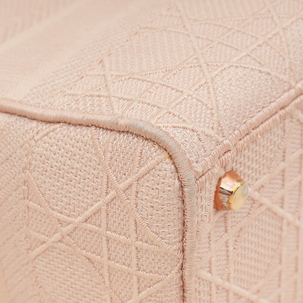 Christian Dior Rosewood Lady D-Lite Cannage Embroidery Medium Bag