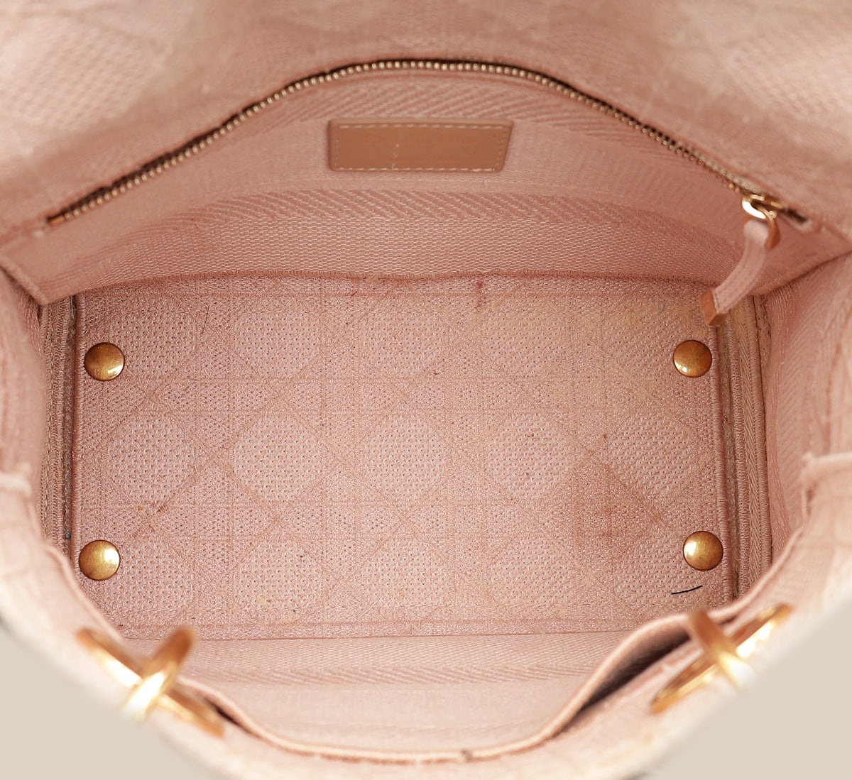 Christian Dior Rosewood Lady D-Lite Cannage Embroidery Medium Bag