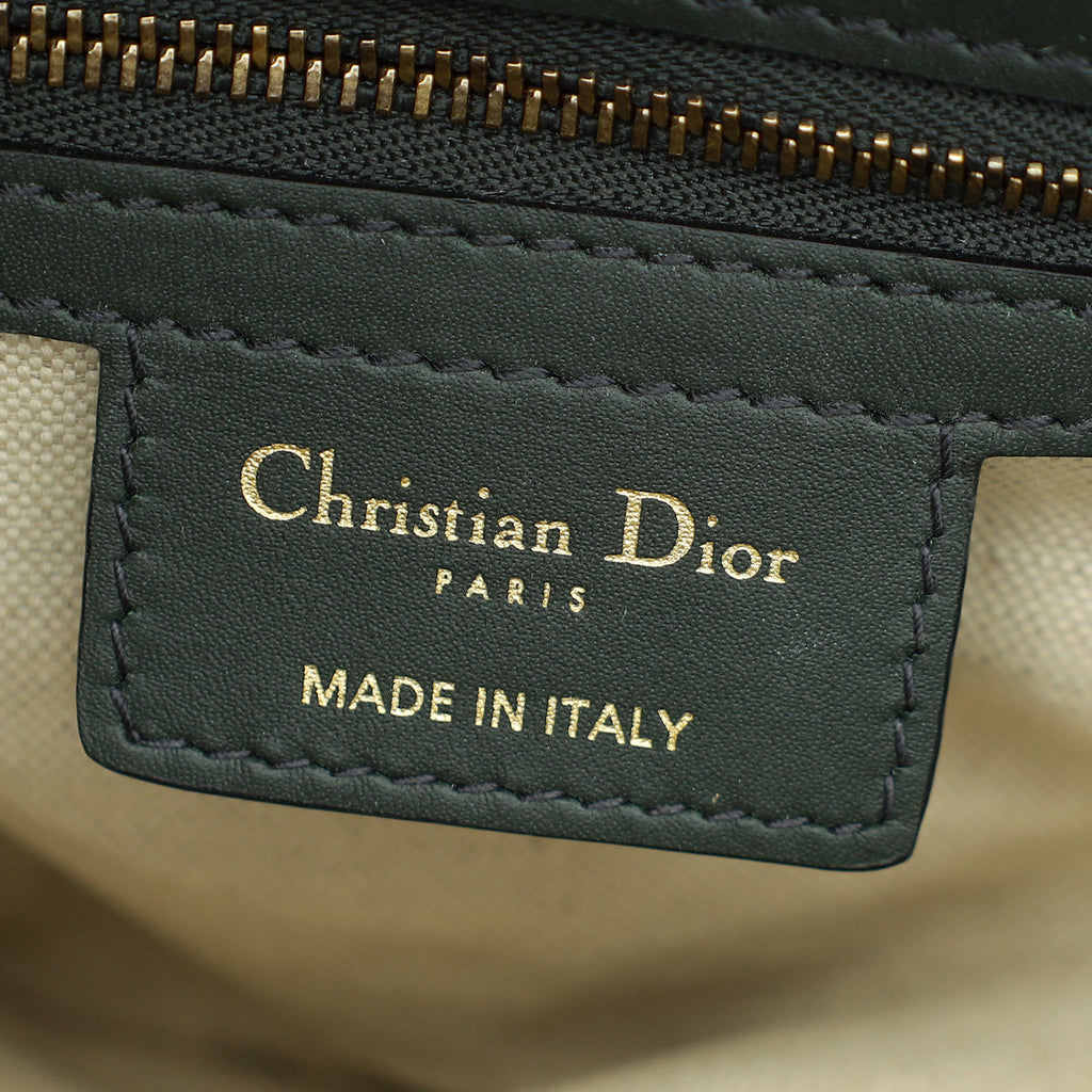 Christian Dior Green Oblique Saddle Medium Bag