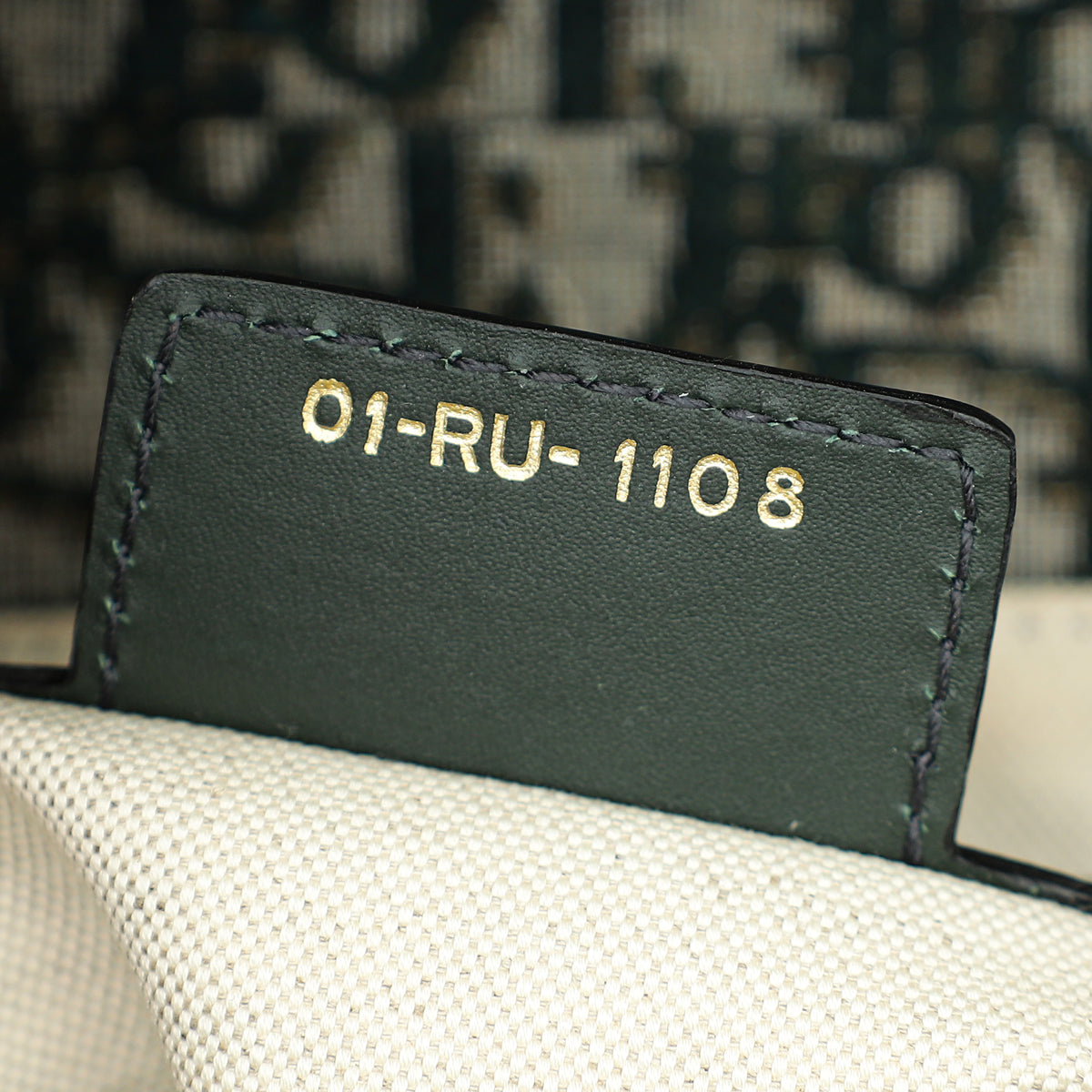 Christian Dior Green Oblique Saddle Medium Bag