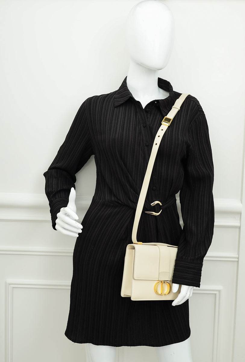 Christian Dior Cream 30 Montaigne Flap Shoulder Bag