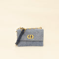 Christian Dior Blue Miss Caro Mini Cannage Denim Shoulder Bag