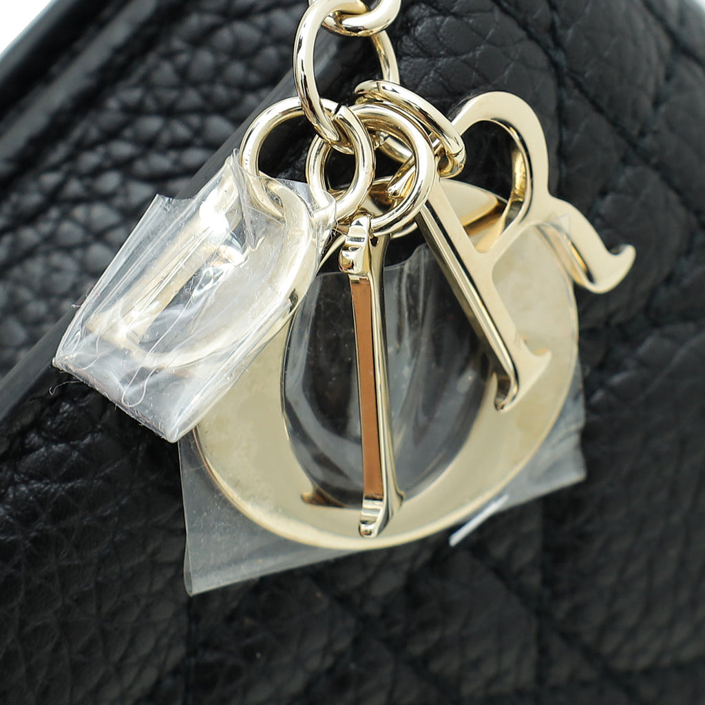 Christian Dior Black Lady Dior Wallet Chain Pouch