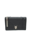 Christian Dior Black Diorama Wallet on Chain