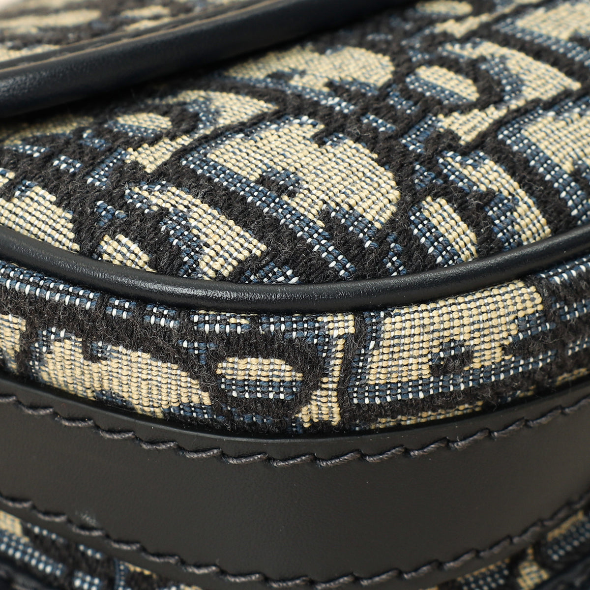 Christian Dior Navy Blue Oblique Bobby East-West Bag