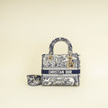 Christian Dior Bicolor Toile De Jouy Lady D-Lite Medium Bag