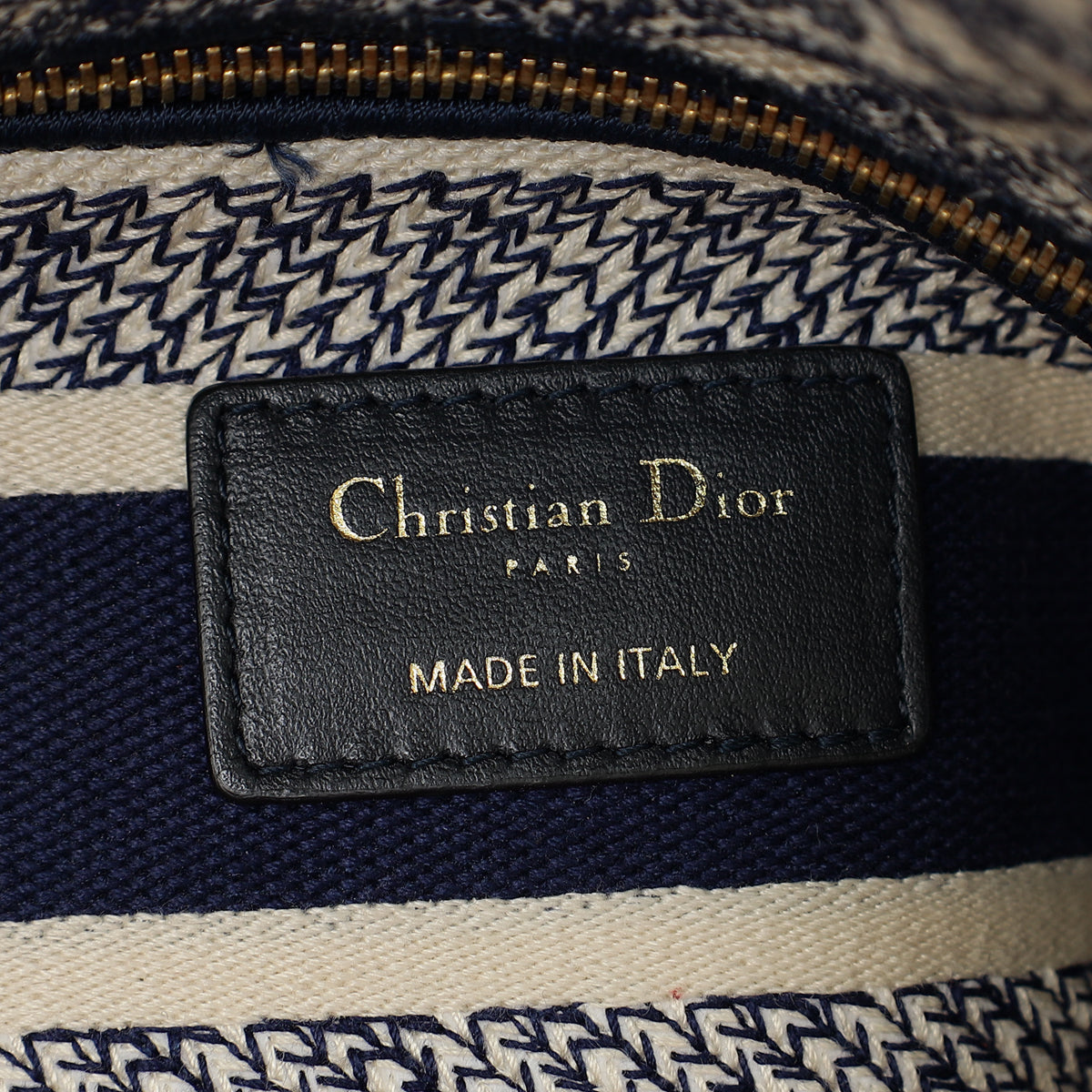 Christian Dior Bicolor Toile De Jouy Lady D-Lite Medium Bag