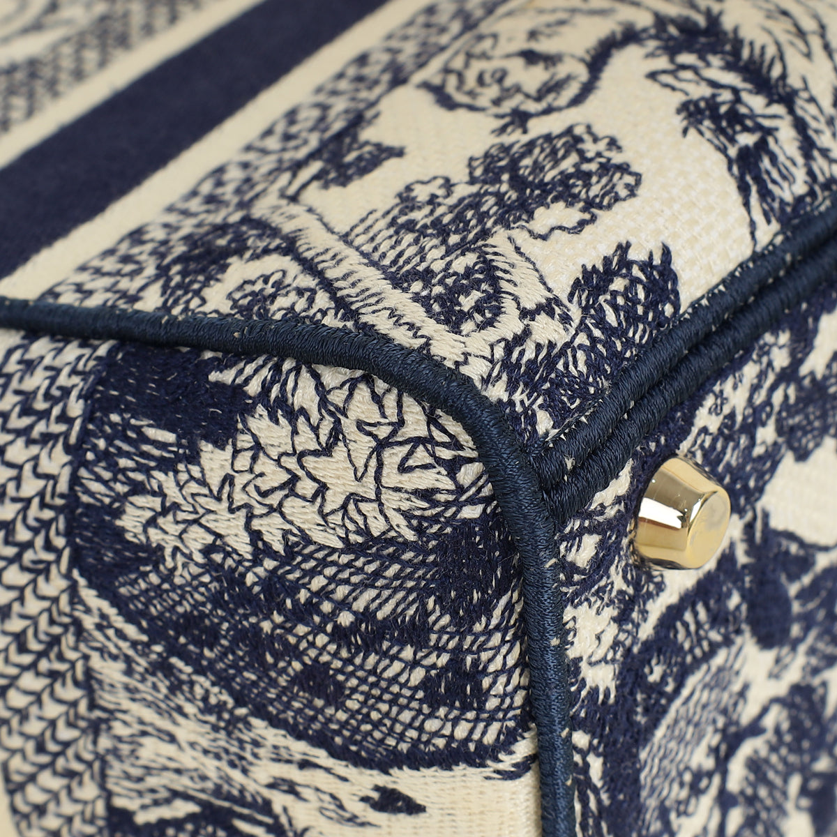 Christian Dior Bicolor Toile De Jouy Lady D-Lite Medium Bag