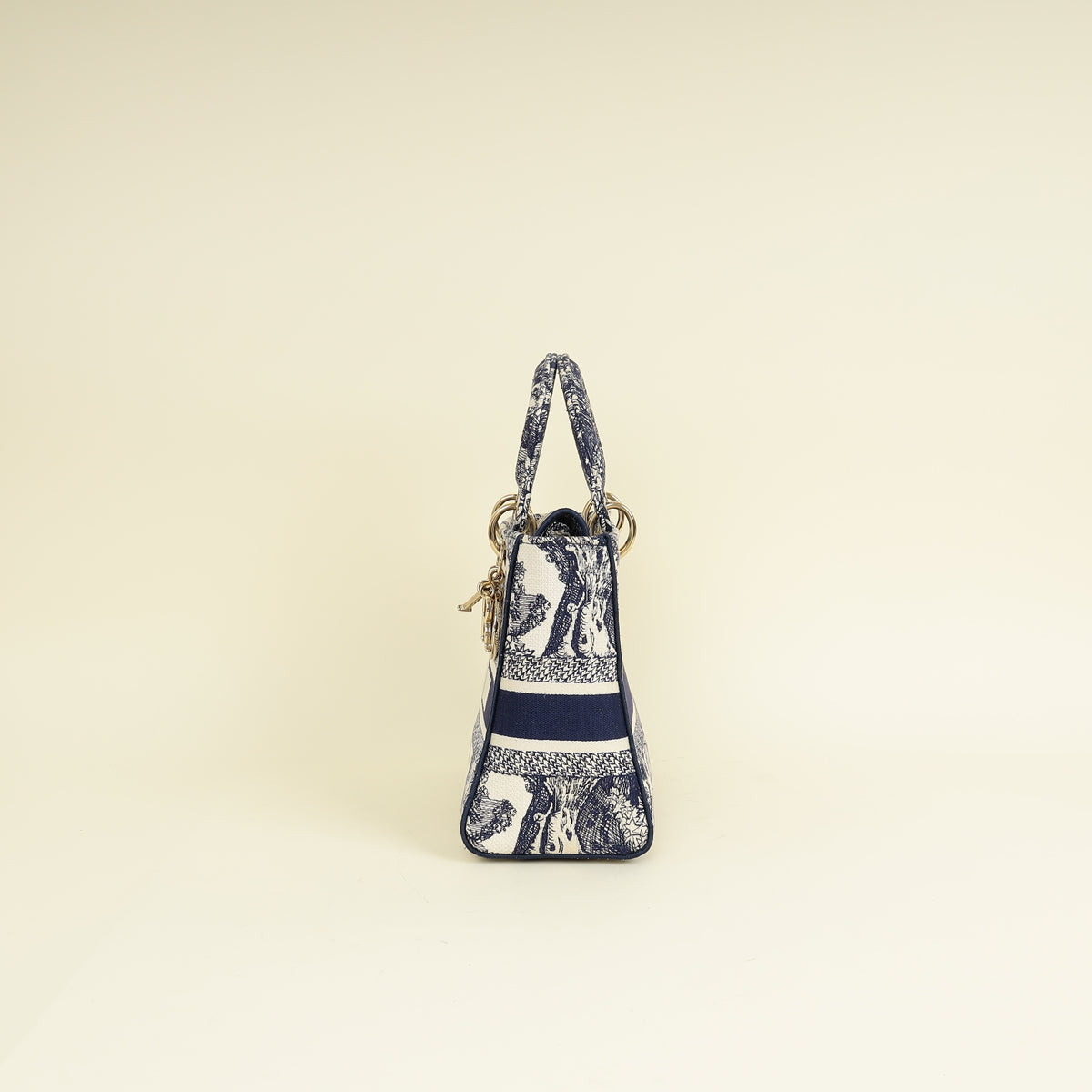 Christian Dior Bicolor Toile De Jouy Lady D-Lite Medium Bag