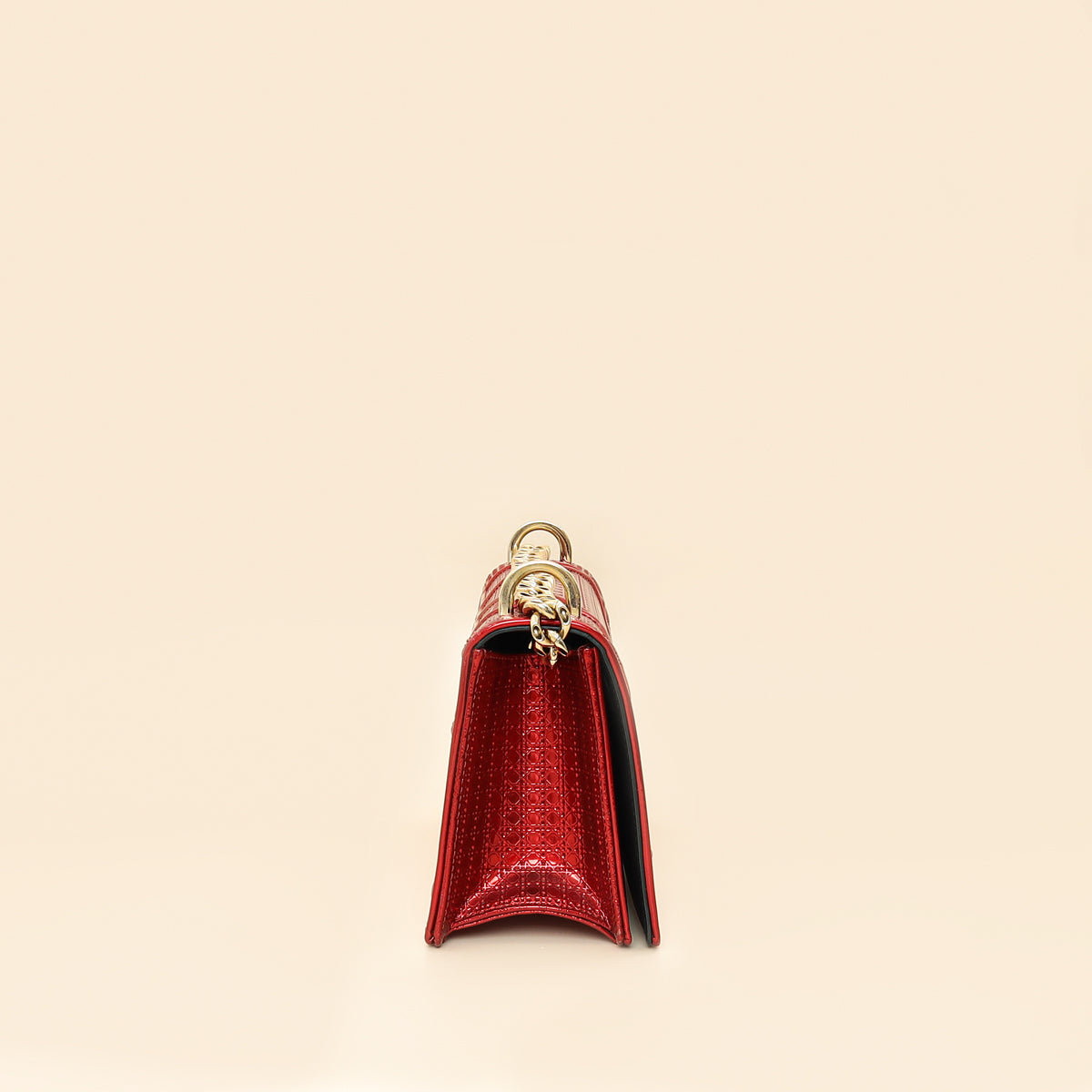 Christian Dior Red Micro Cannage Diorama Small Shoulder Bag