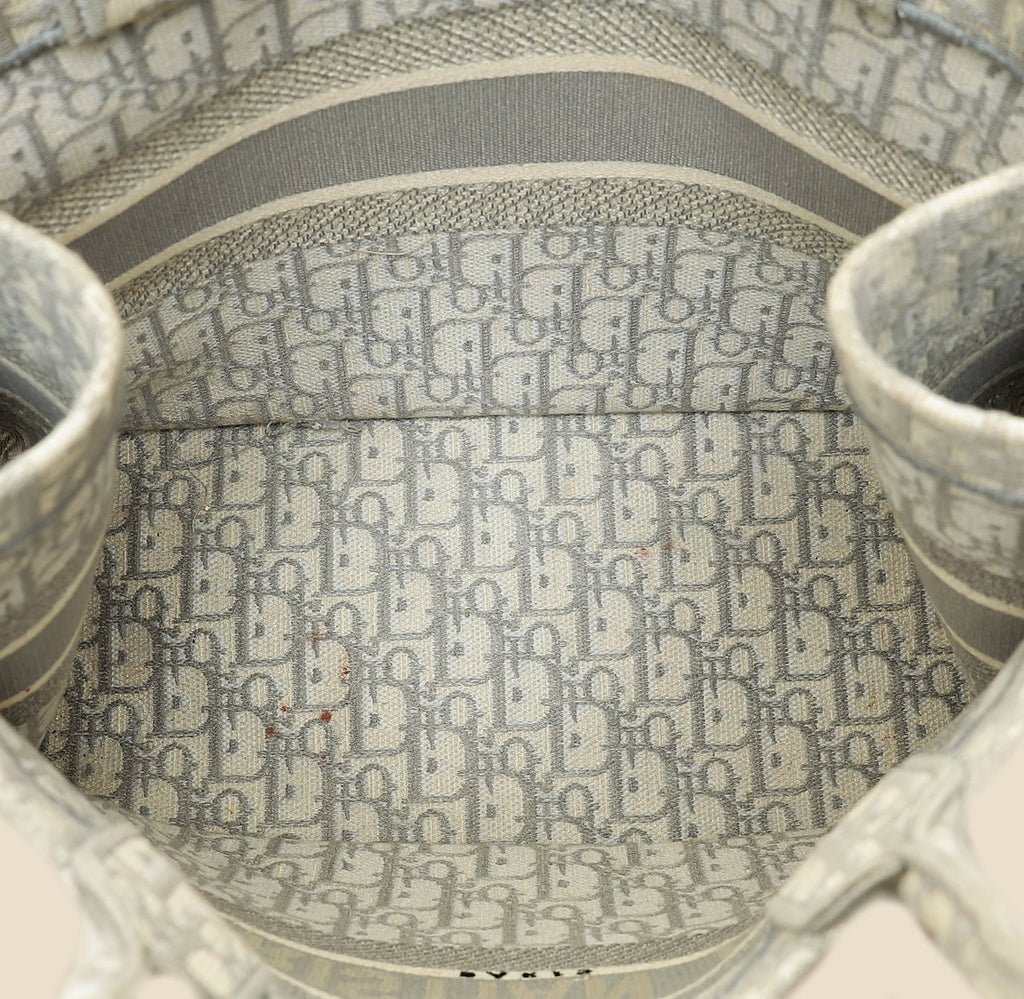 Christian Dior Gray Oblique Book Tote Bag