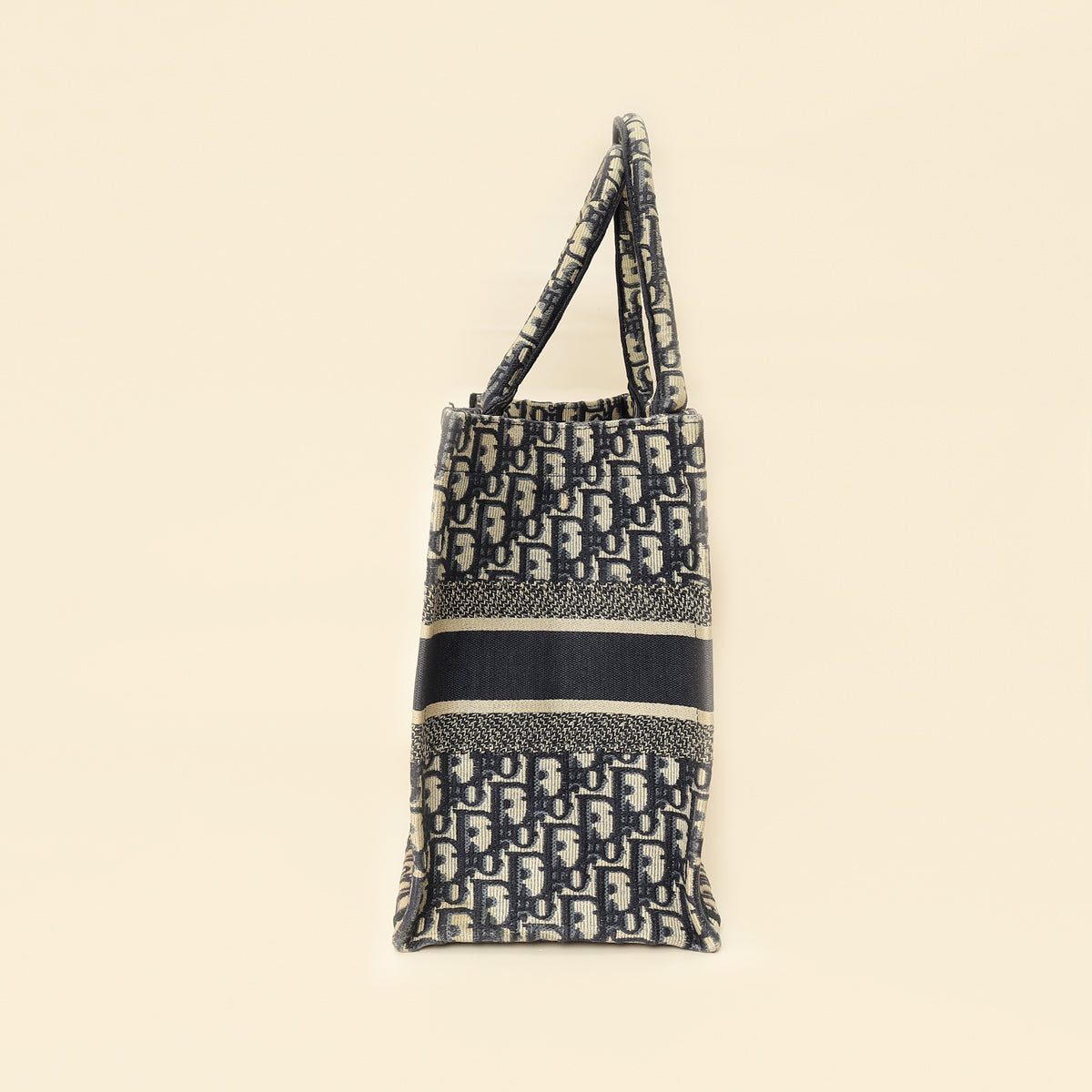 Christian Dior Navy Blue Oblique Book Tote Medium Bag