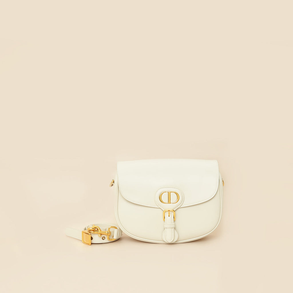 Christian Dior White Bobby Medium Shoulder Bag