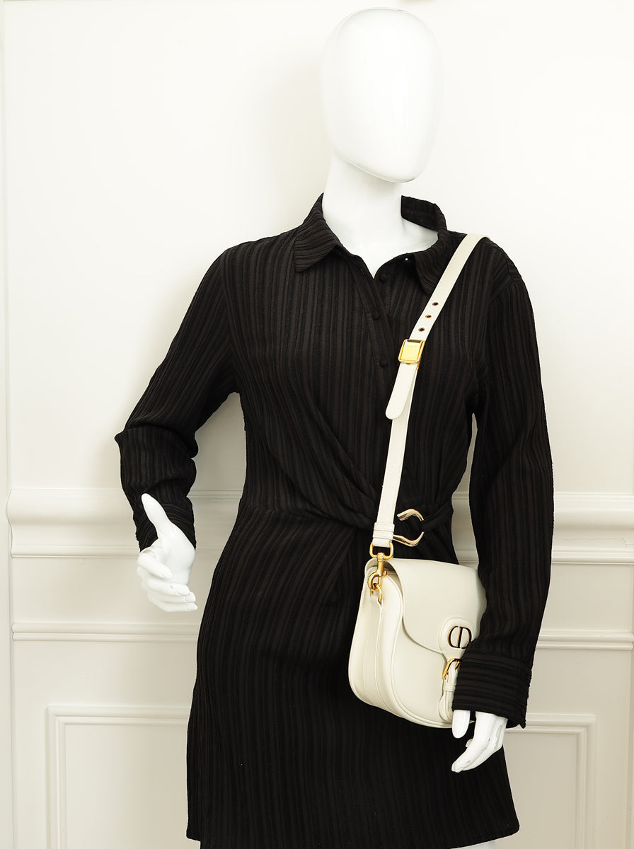 Christian Dior White Bobby Medium Shoulder Bag