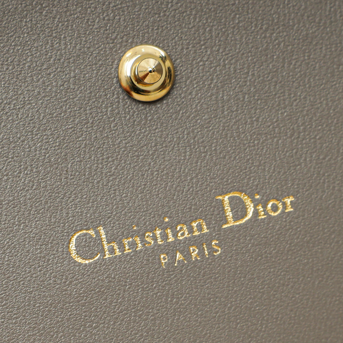 Christian Dior Grey Diorama Wallet On Chain
