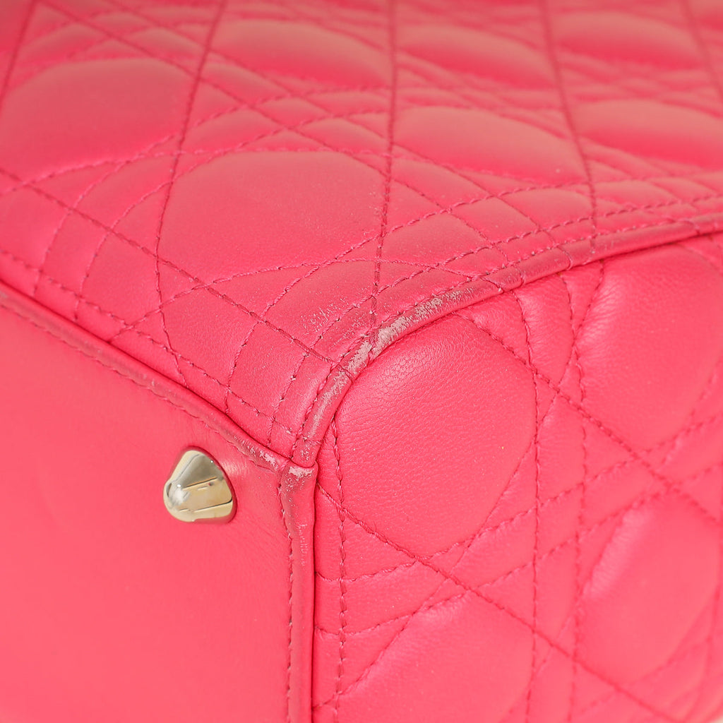 Christian Dior Pink Cannage Lady Dior Large Bag