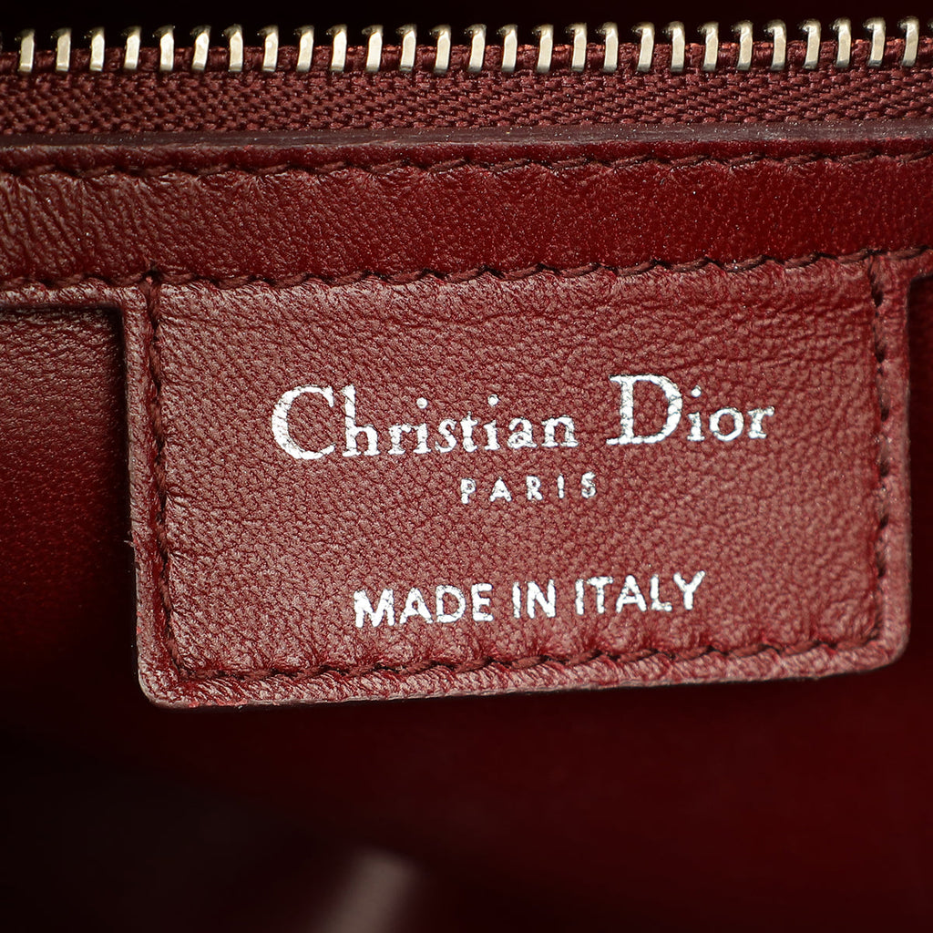 Christian Dior Multicolor Woven Lady Dior Large Bag