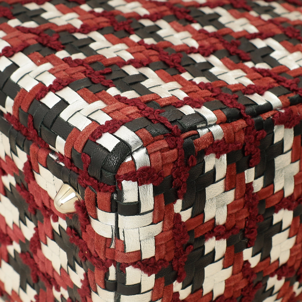 Christian Dior Multicolor Woven Lady Dior Large Bag