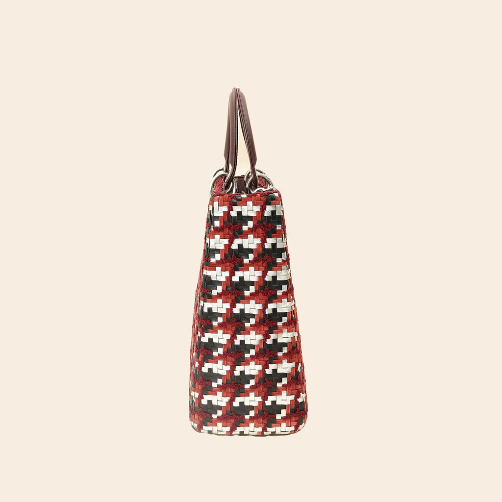 Christian Dior Multicolor Woven Lady Dior Large Bag