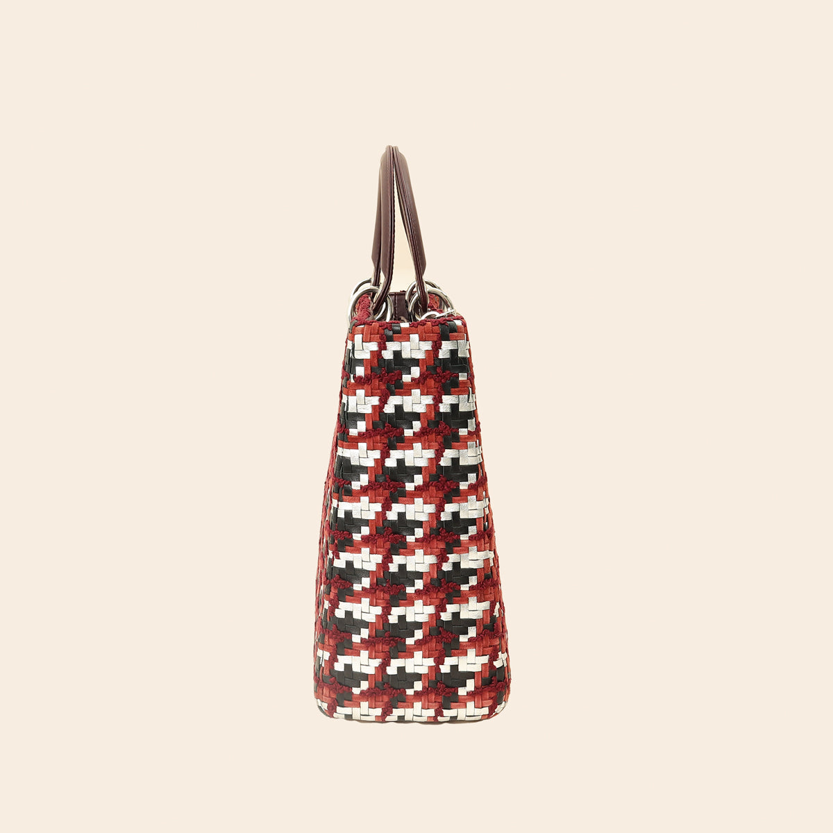 Christian Dior Multicolor Woven Lady Dior Large Bag