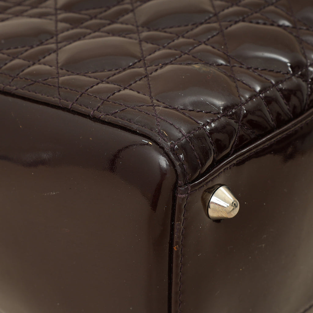 Christian Dior Chocolate Lady Dior Large Bag