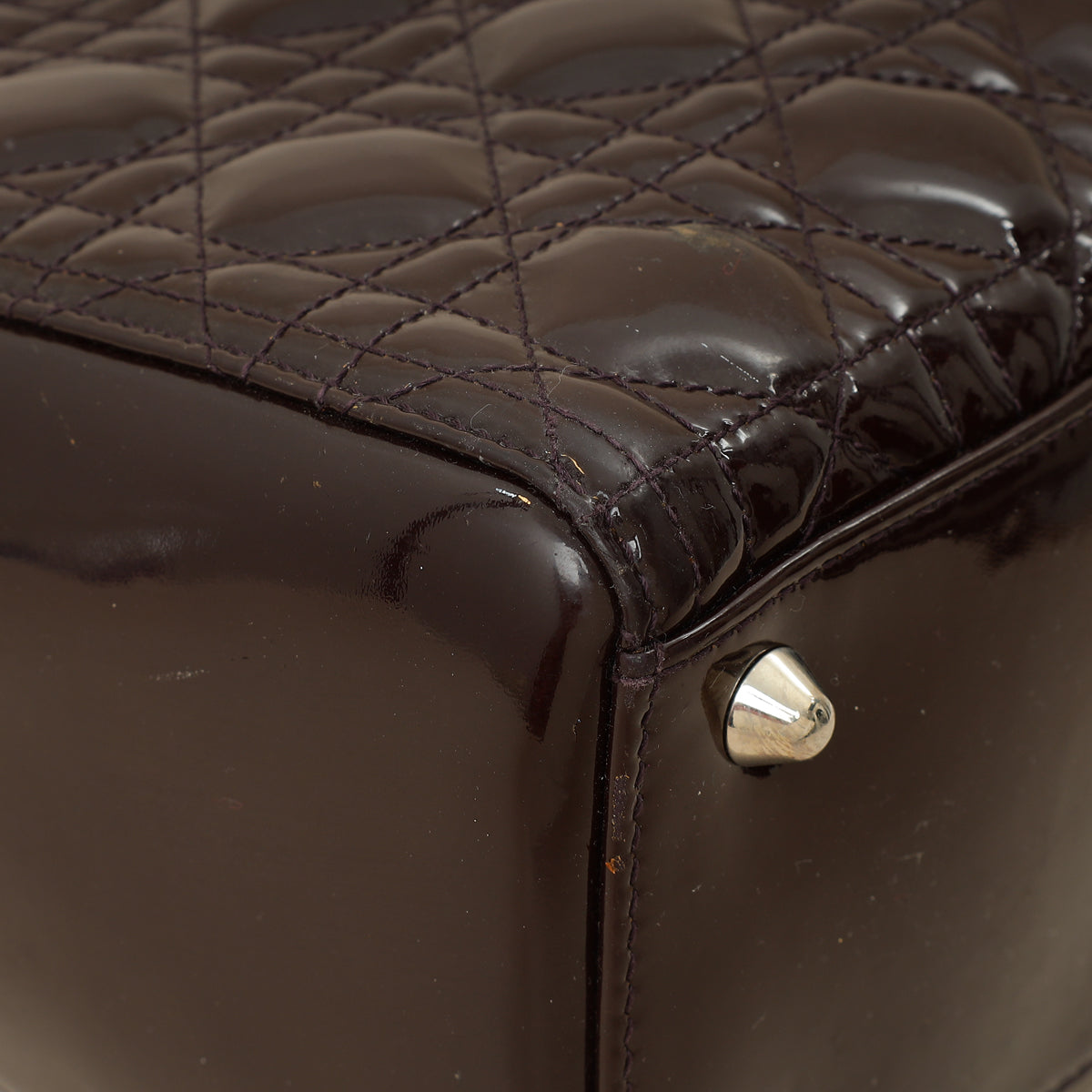 Christian Dior Chocolate Lady Dior Large Bag