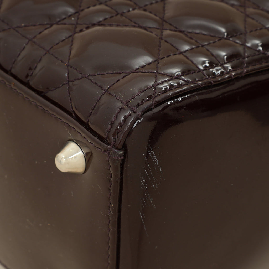 Christian Dior Chocolate Lady Dior Large Bag